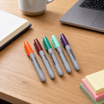 Close-up of mix color marker nib for detailed work