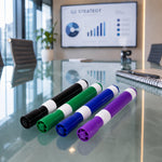 Assorted colors of dry erase markers for office or classroom