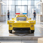 Detail view of police toy car