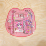 Stationery set in original blister pack, pink design