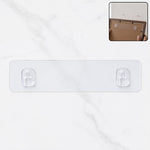 Adhesive plastic wall hook hanger for kitchen and bathroom organization