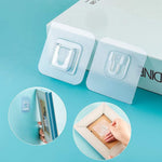 Punch-free plastic adhesive wall hook for everyday use