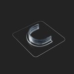 Transparent invisible adhesive curtain rod holder for easy wall mounting