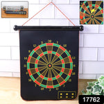 Close-up of magnetic dart board’s safe magnetic surface with soft darts