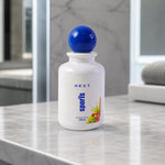 Front view of men's perfume spray bottle