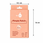 Size comparison guide for pimple patches