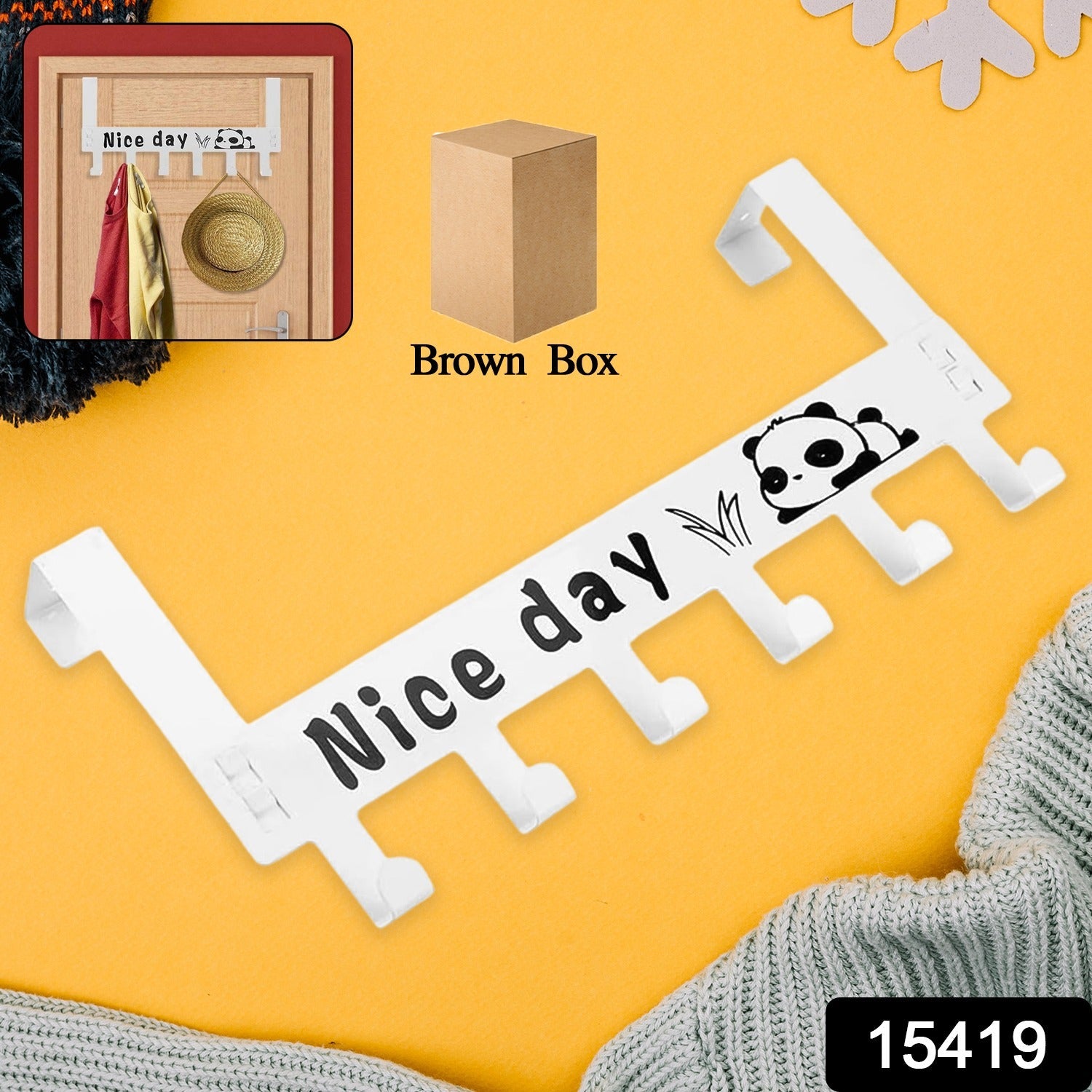 Close-up of heavy-duty carbon steel door hook rack designed for over door hanging