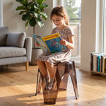 Versatile plastic stool for sitting in home, garden, or outdoor setting