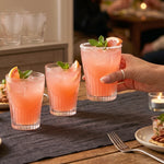 Plastic tumblers in use for serving drinks at a gathering