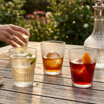 Home use of unbreakable water tumblers in a modern kitchen
