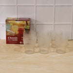 Set of 6 plastic juice glasses in a retail box for gifting