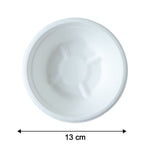 Vegnar 240ml compostable bowl with overlay showing product dimensions in centimeters