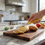 Knives in use for chopping vegetables in the kitchen