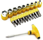 Complete tool kit accessories set, ready for various tasks.