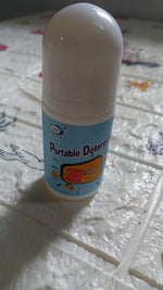 Packaging of the compact fabric stain remover for easy storage.