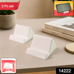 Pocket-sized plastic phone holder stand ideal for stable smartphone placement