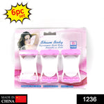 Ergonomic handle of VelvaBloom disposable body razor for easy grip