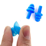Brightly colored silicone swimming ear plugs for secure water protection