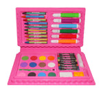 Vibrant art supplies from the Kids Art Kit, including colorful crayons and paints.
