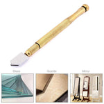 Gold precision glass cutter, ideal for intricate stained glass projects.