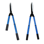 Side view of the heavy-duty hedge shear, highlighting its robust construction.