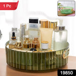 Multipurpose rotating organizer tray in a translucent green finish.