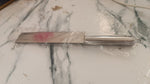 Stainless steel vegetable cleaver knife alternative angle showing blade and handle
