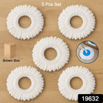 Close-up of 360 degree rotating microfiber mop replacement head