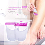 Pack of 6 disposable body razors for women with sterile individual packaging