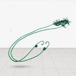 Elastic drying rope with hooks, showing its flexibility for various uses.
