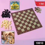 People playing Chess & Checkers travel game during a trip