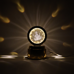 Side view of Ganpati Bapa 3D laser engraved crystal ball night light