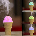 Close-up of glowing ice cream design LED humidifier