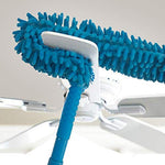 Close-up of the washable microfiber head of the versatile cleaning duster.