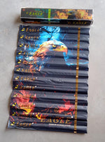 Graphic detailing the natural and eco-friendly features of FlyTamer Mosquito Incense Sticks.