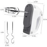 XcelCraft hand mixer with detachable stainless steel attachments.