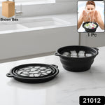 Ice facial treatment bowl with built-in ice tray for cold therapy
