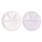 Durable disposable serving plate with four separate food compartments