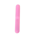 Hygienic toothbrush travel case showcasing its durable plastic construction.