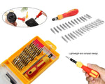 The BoltForce magnetic screwdriver set neatly arranged in its durable storage case.