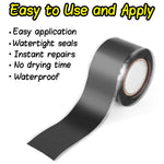 Hand applying the flexible BoltForce waterproof tape to a surface for a quick fix.