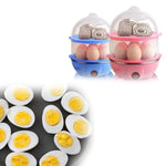 Compact design of the  Electric Egg Boiler, showing its practical size for any kitchen.