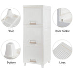 The versatile storage cabinet neatly organized in a modern kitchen setting.