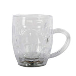 Group of rainbow LED glass cups illuminating a festive party setting.