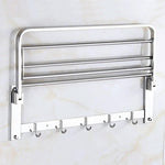 Wall-mounted 18-inch towel bar and rack, showcasing its robust design.