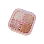Baked blusher makeup detail showing silky texture