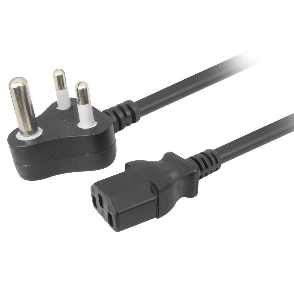 Supreme Quality 1.2 Meter 3Pin Power Cord for Computer Monitor Desktop, Printer, UPS, SMPS, Scanner (Black)
