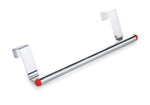 Rust-proof stainless steel towel hanger providing convenient storage for towels.