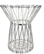 Versatile foldable fruit basket holding fresh apples and oranges, ready for display.