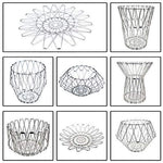 Modern chrome-finish foldable fruit basket adding a contemporary touch to home decor.